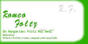 romeo foltz business card